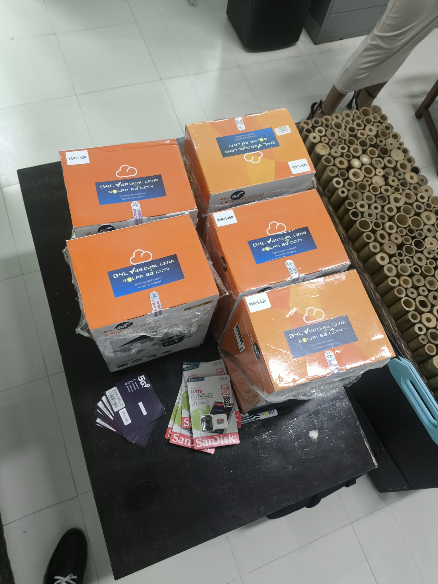 Solar equipment load for delivery