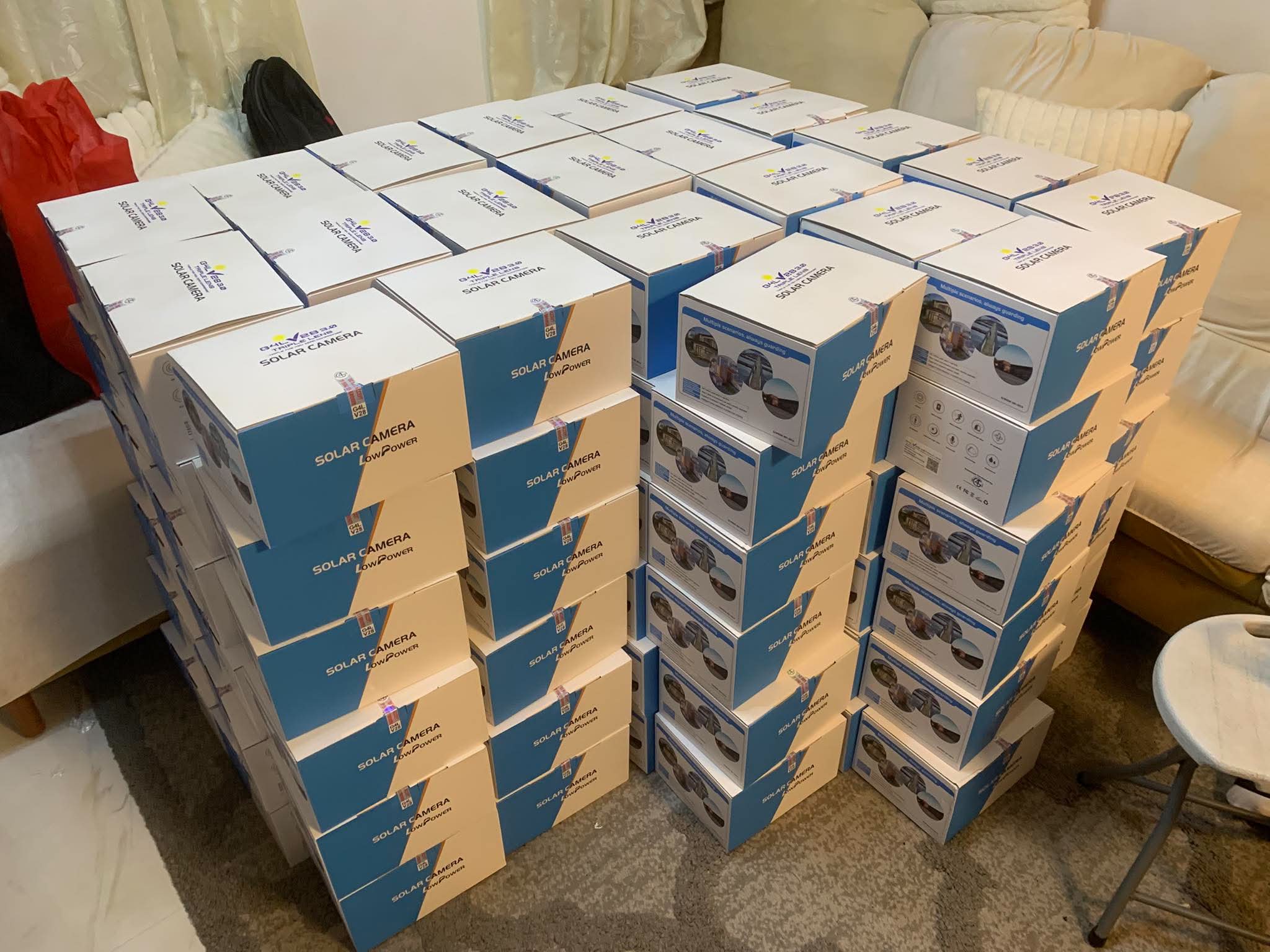 Supplies ready for delivery at site